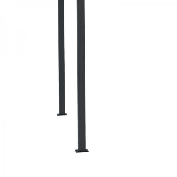 Pergola mit anpassbarem Verdeck Aluminium Grau+Schwarz 3 x 3 m - Palo24