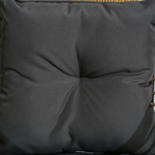 3-teiliges Bistro-Set, wetterbeständig, 1 Beistelltisch, 2 Stühle, Sand+Dunkelgrau - Palo24