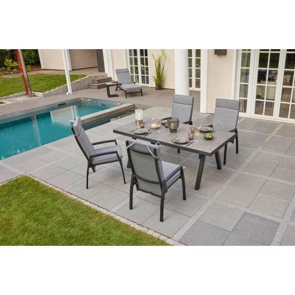 Dining Keramik Esstisch Stativ-Fuß schwarz 200x100x75cm Gartentisch - Palo24