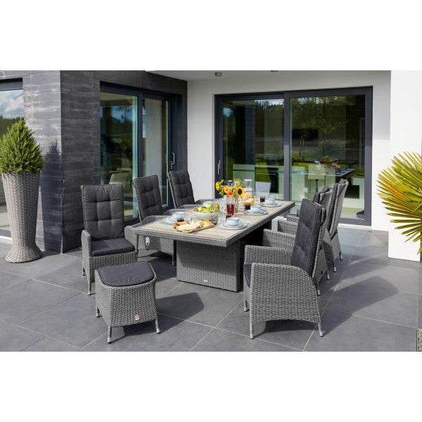 6x Positionsstuhl Barcelona grau-mix inkl. Sitzkissen - Palo24