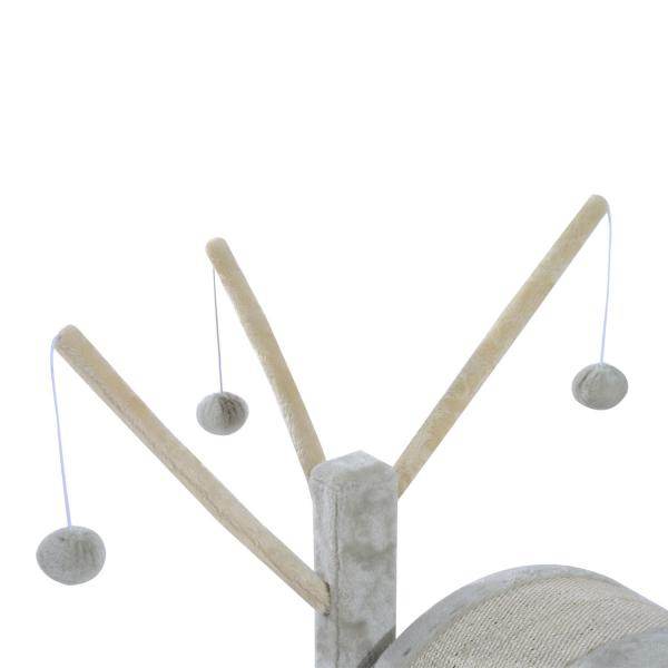 Katzenbaum Kratzbaum Spielbaum Ball Katzen hellgrau - Palo24