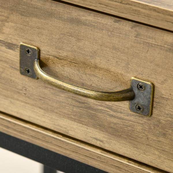 Konsolentisch Braun+Schwarz 100 cm x 35 cm x 76,5 cm - Palo24