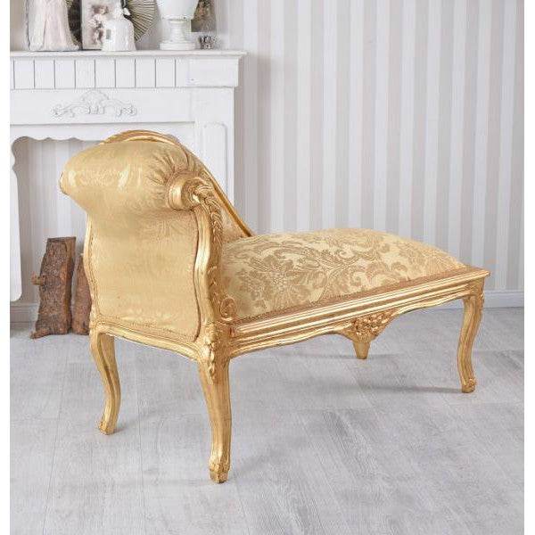 ROMANTISCHES SOFA OTTOMANE LANDHAUSSTIL SHABBY GOLD - Palo24