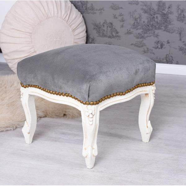 FUSSSCHEMEL BAROCK FUSSHOCKER FUSSBANK ANTIK FUSSBÄNKCHEN - Palo24