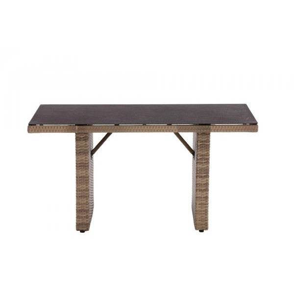 Rattantisch Turin Loungetisch Couchtisch 130x75 cm Natur - Palo24