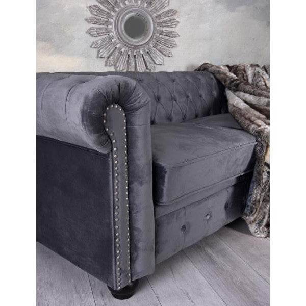 ZWEISITZER SOFA SAMT GRAU - Palo24