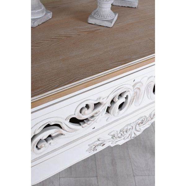 ANRICHTE LANDHAUSSTIL TISCHKONSOLE WEISS WANDTISCH ANTIK KONSOLE - Palo24