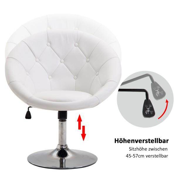 Arbeitshocker höhenverstellbar Weiss - Palo24