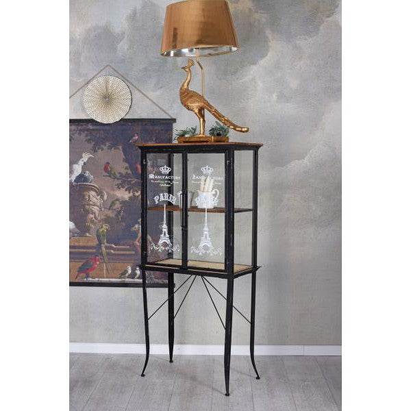 GLASVITRINE LOFT STUDIO VITRINENSCHRANK WOHNZIMMERSCHRANK SAMMELVITRINE - Palo24