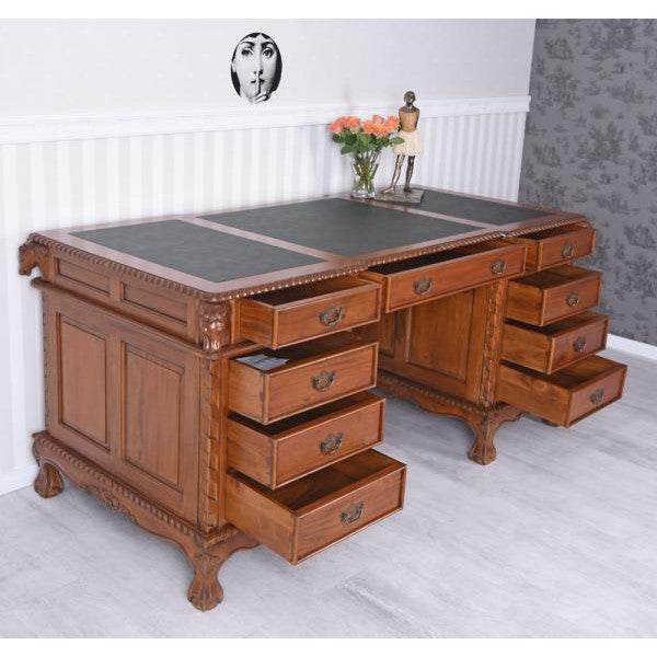 Schreibtisch Mahagoni Massivholz Antik - Palo24