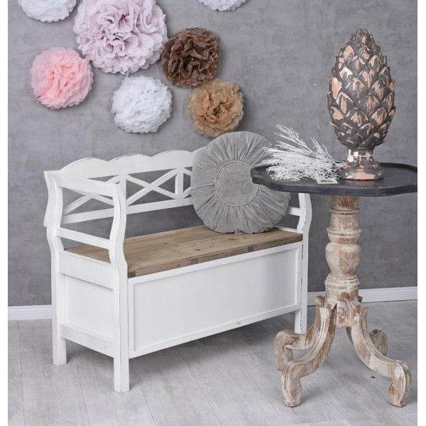 VINTAGE BANK LANDHAUSSTIL TRUHENBANK HOLZBANK SITZTRUHE - Palo24