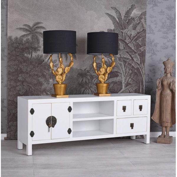 TV LOWBOARD CHINA WEISS FERNSEHSCHRANK SIDEBOARD HOCHZEITSSCHRANK - Palo24