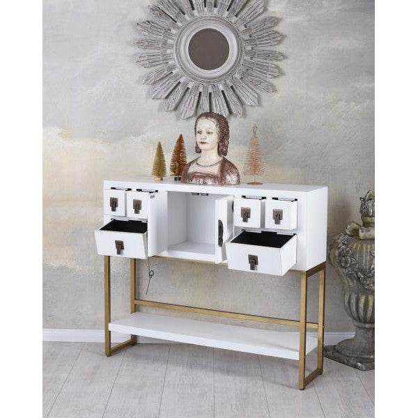 SIDEBOARD WEISS ANRICHTE CHINESISCHER HOCHZEITSSCHRANK - Palo24