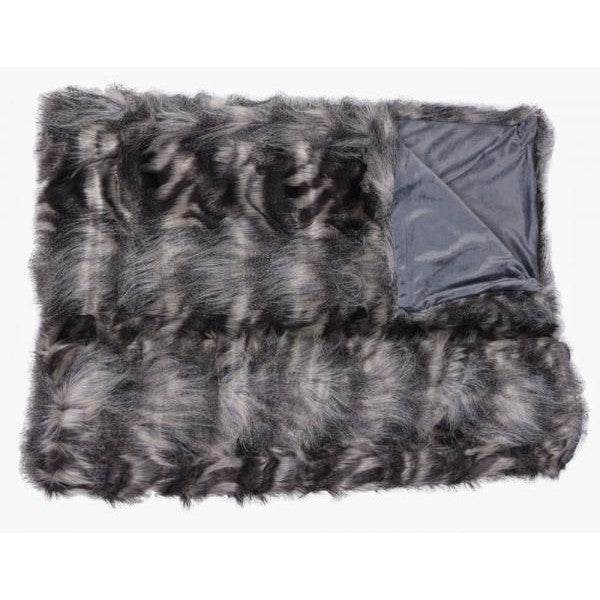 Tagesdecke Fellimitat Waschbär Felldecke - Palo24