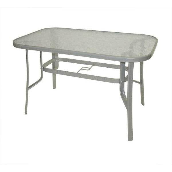 Tisch MILANO 120x70cm, Alu + Glas - Palo24