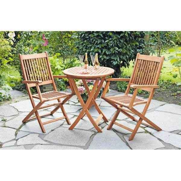 Bistroset RIO 3-teilig, Eukalyptus geölt, klappbar, FSC®-zertifiziert