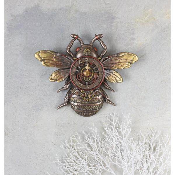 STEAMPUNK WANDUHR BIENE RETRO FUTURISMUS WANDFIGUR BIENENKÖNIGIN - Palo24