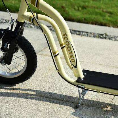 Tretroller Scooter Cityroller Kinder Mädchenroller verstellbar Aluminium Beige