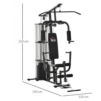 Stazione di potenza per palestra Stazione fitness Multigym Attrezzatura fitness incl. Pesi Metallo PU