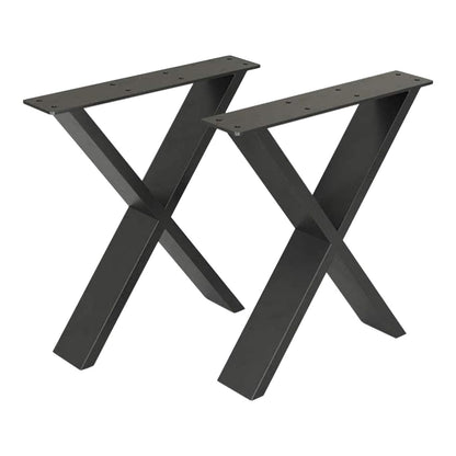 Cadre de table Maribo pour bancs, tables basses, noir 42x40cm