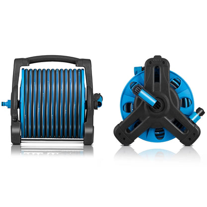 Avvolgitubo Mobile Basic 30 m Blu Con Doccetta Multifunzionale