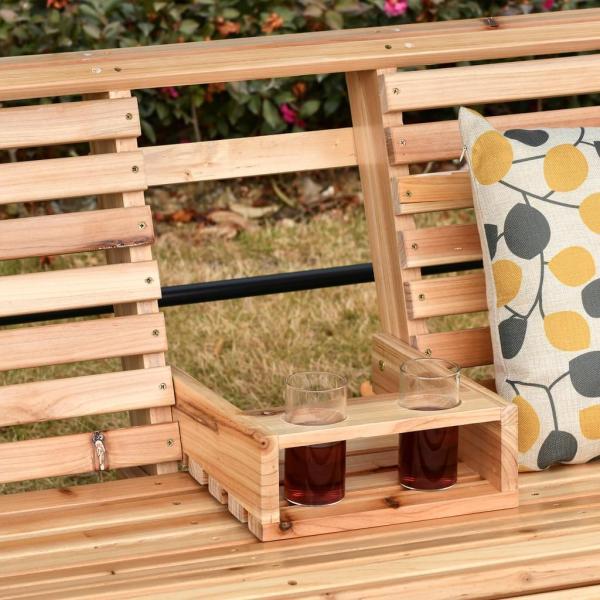 Gartenschaukel 2-3 Personen Tannenholz Patio 150 x 75 x 53 cm Natur - Palo24