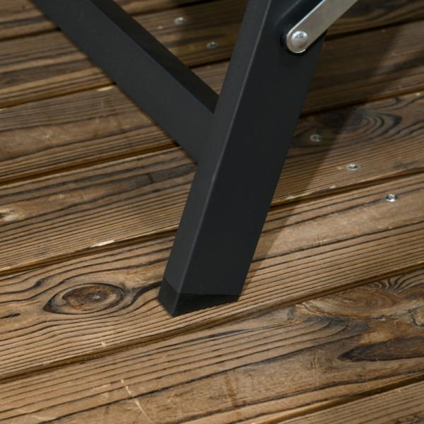 Sonnenliege, 5-stufig verstellbare Rücklehne, atmungsaktiver Stoff, Aluminiumrahmen, blau - Palo24