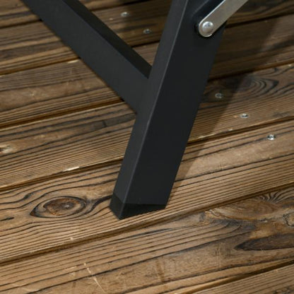 Sonnenliege, 5-stufig verstellbare Rücklehne, atmungsaktiver Stoff, Aluminiumrahmen, blau - Palo24