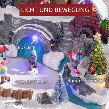 Weihnachtsdeko Weihnachtsdorf 21 bunte LEDs