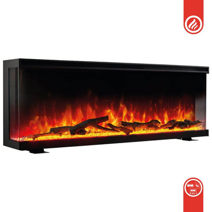 KAMINIO 3-in-1 Elektrokamin LEA - Panoramaview 50 Zoll Schwarz - Palo24