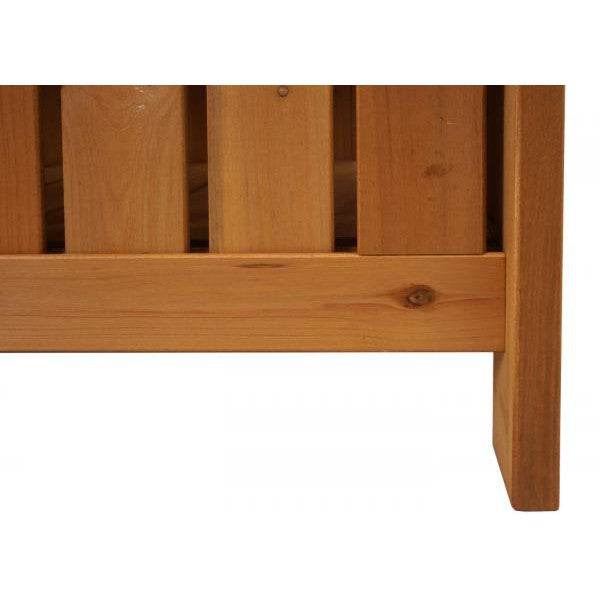 Gartenbank HWC-L68 mit Stauraum, Truhenbank Sitzbank Staufach Aufbewahrung, Outdoor Tanne Holz MVG 114cm, braun - Palo24