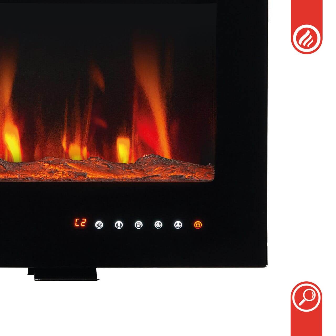 KAMINIO 3-in-1 Elektrokamin MARLON mit Heizung, 3D-Flammeneffekt - 60 Zoll - Palo24