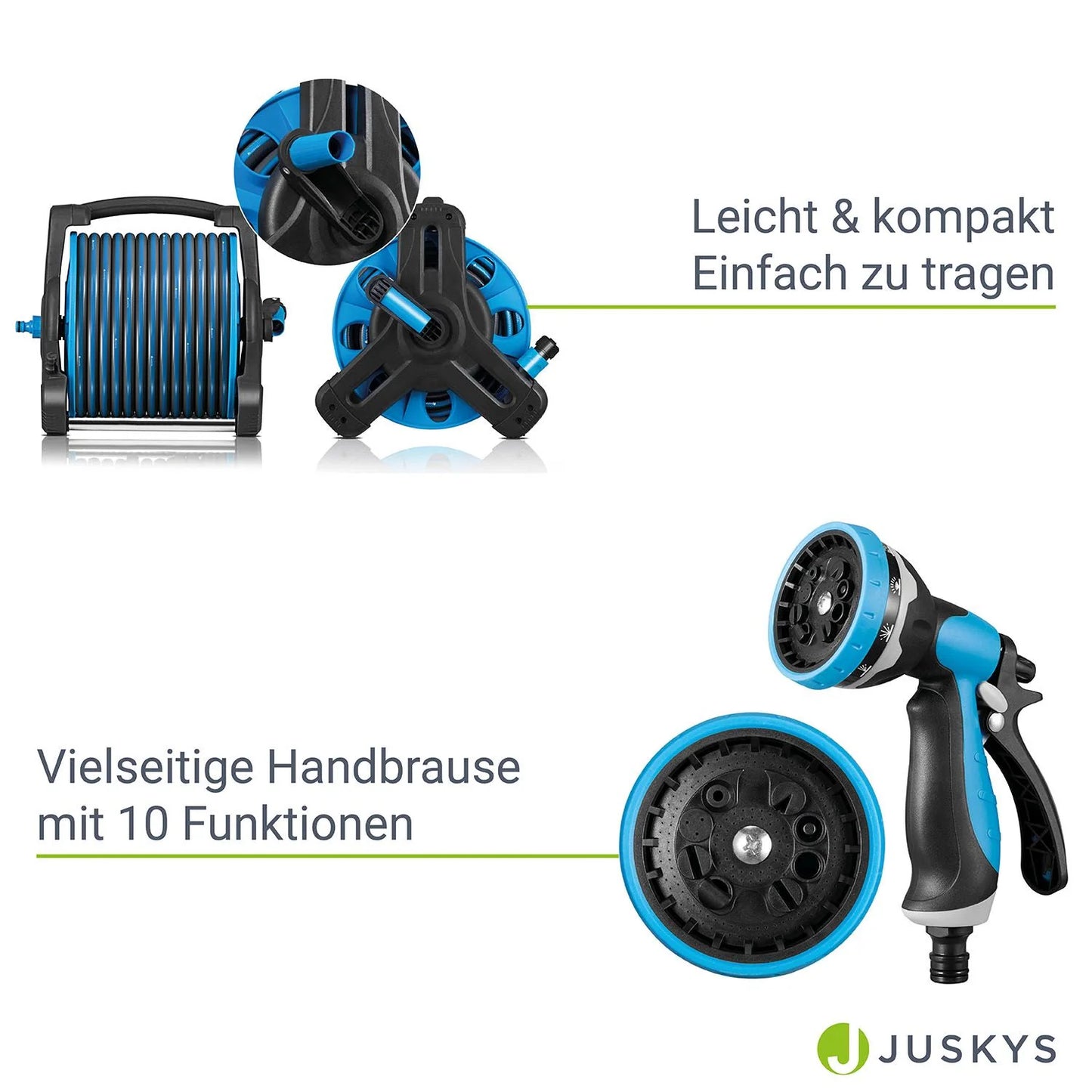 Avvolgitubo Mobile Basic 30 m Blu Con Doccetta Multifunzionale