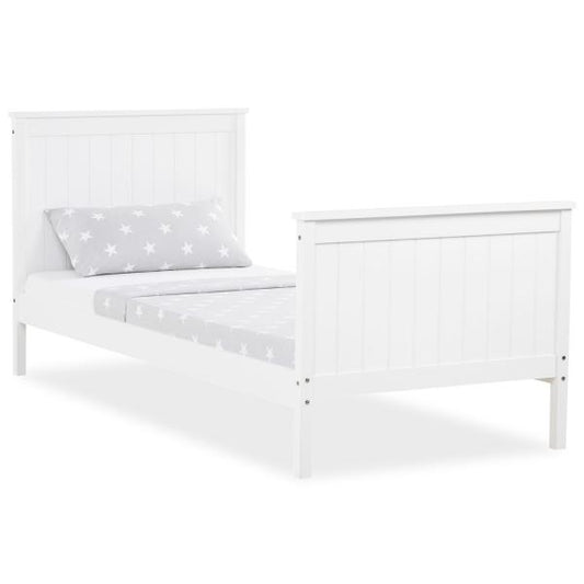 Jugendbett Einzelbett Holzbett Bettgestell 90x200 weiss Tagesbett Bett Kiefer