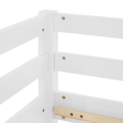 Lit mezzanine lit ludique lit enfant échelle pin blanc 90x200 lit jeunesse massif