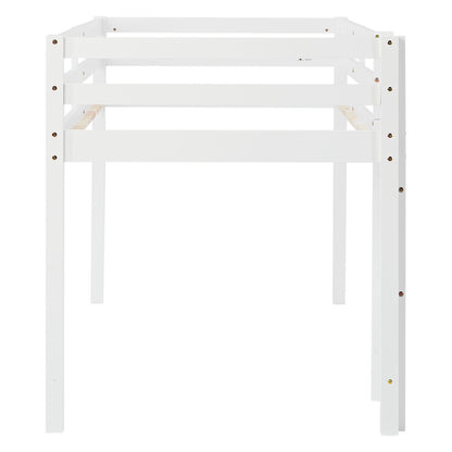 Lit mezzanine lit ludique lit enfant échelle pin blanc 90x200 lit jeunesse massif
