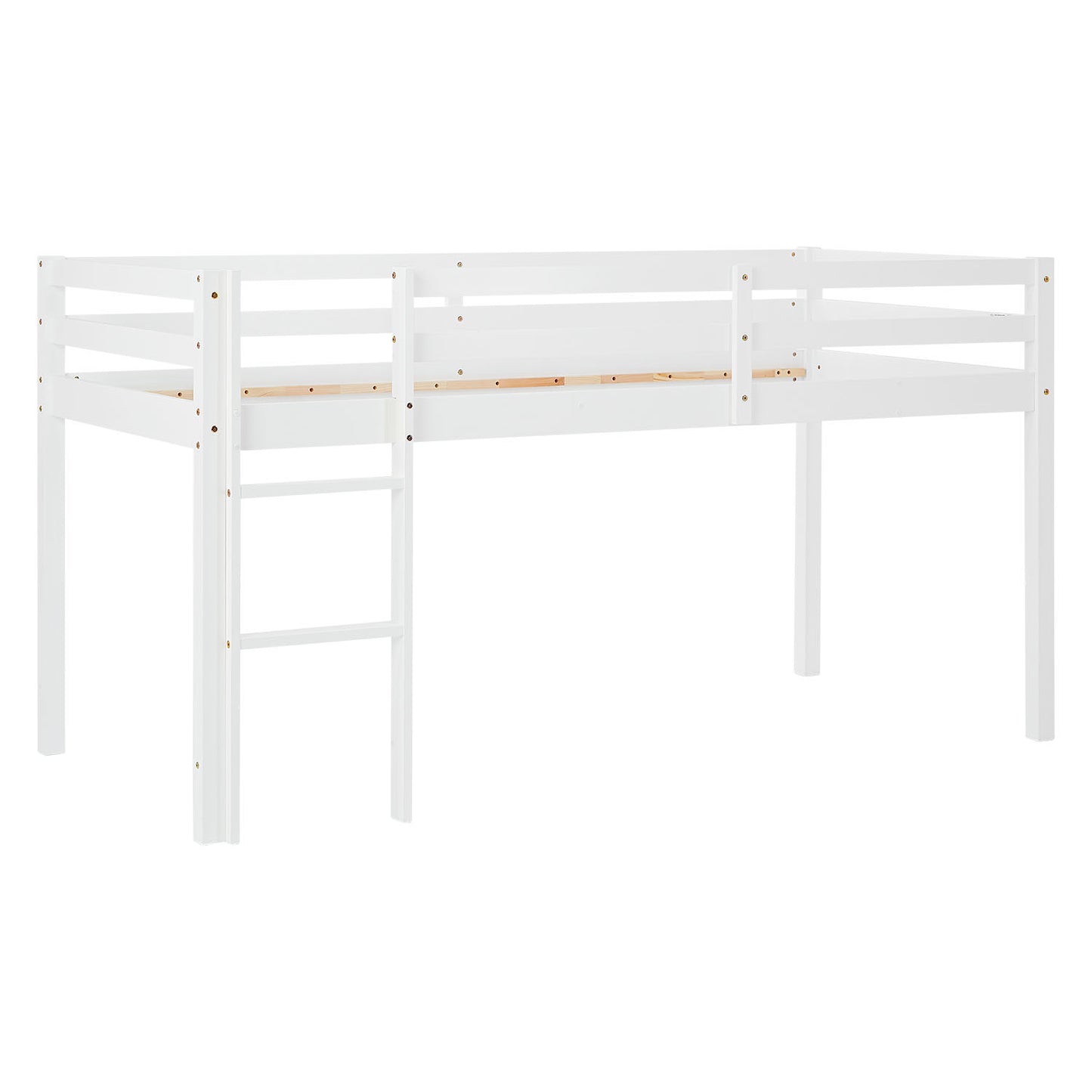 Lit mezzanine lit ludique lit enfant échelle pin blanc 90x200 lit jeunesse massif