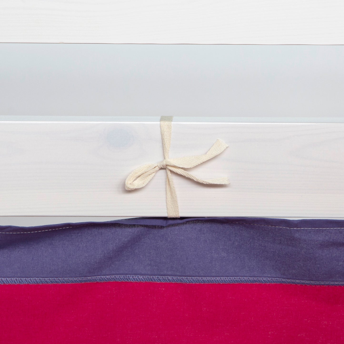 Bettumrandung Bettvorhang für Hochbett Vorhang Stoff Baumwolle Pink