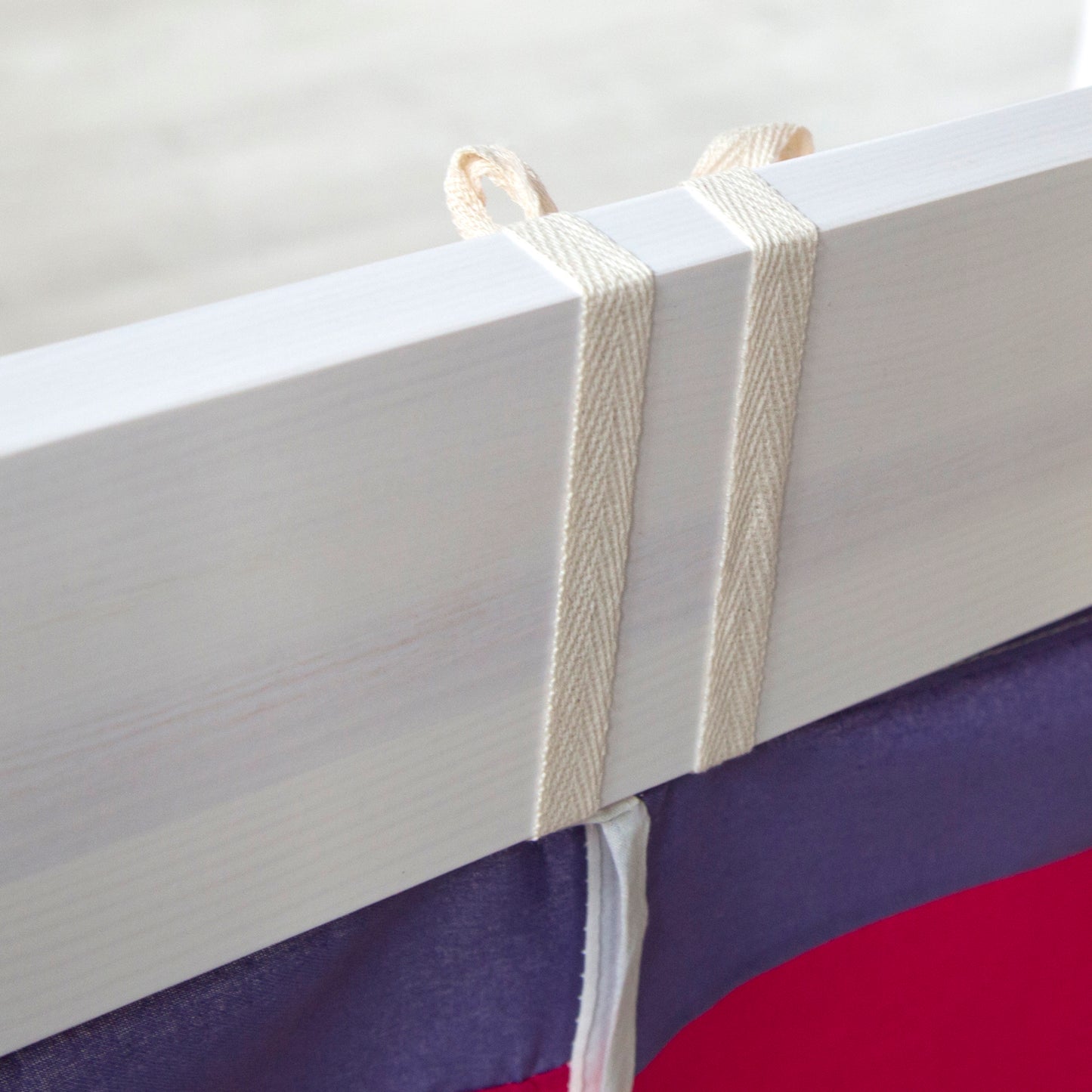 Bettumrandung Bettvorhang für Hochbett Vorhang Stoff Baumwolle Pink