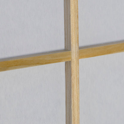 Paravent Natur Shoji Reispapier Weiss | 5 teilig | Holz | Raumteiler Trennwand Sichtschutz