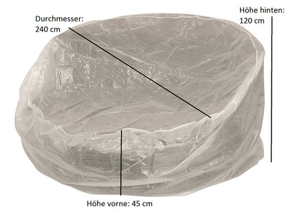 Abdeckhaube Relaxinsel gross 240x120/45cm, PE transparent