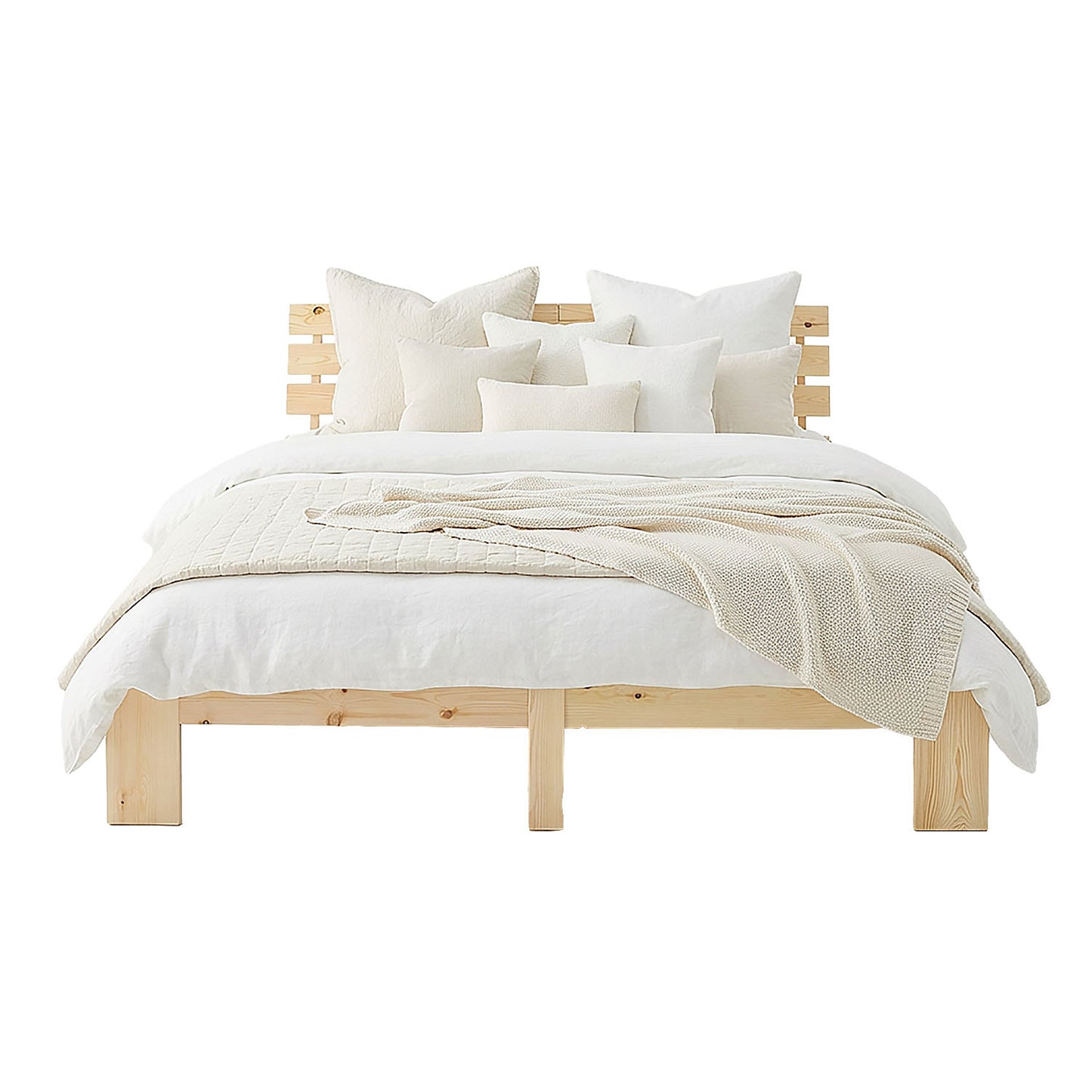 Doppelbett Holzbett Futonbett 160x200 natur Kiefer Bett Bettgestell Massivholz