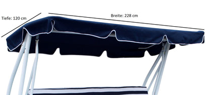 Bâche de toit pour balançoire Hollywood MIAMI 232x120cm, bleu foncé