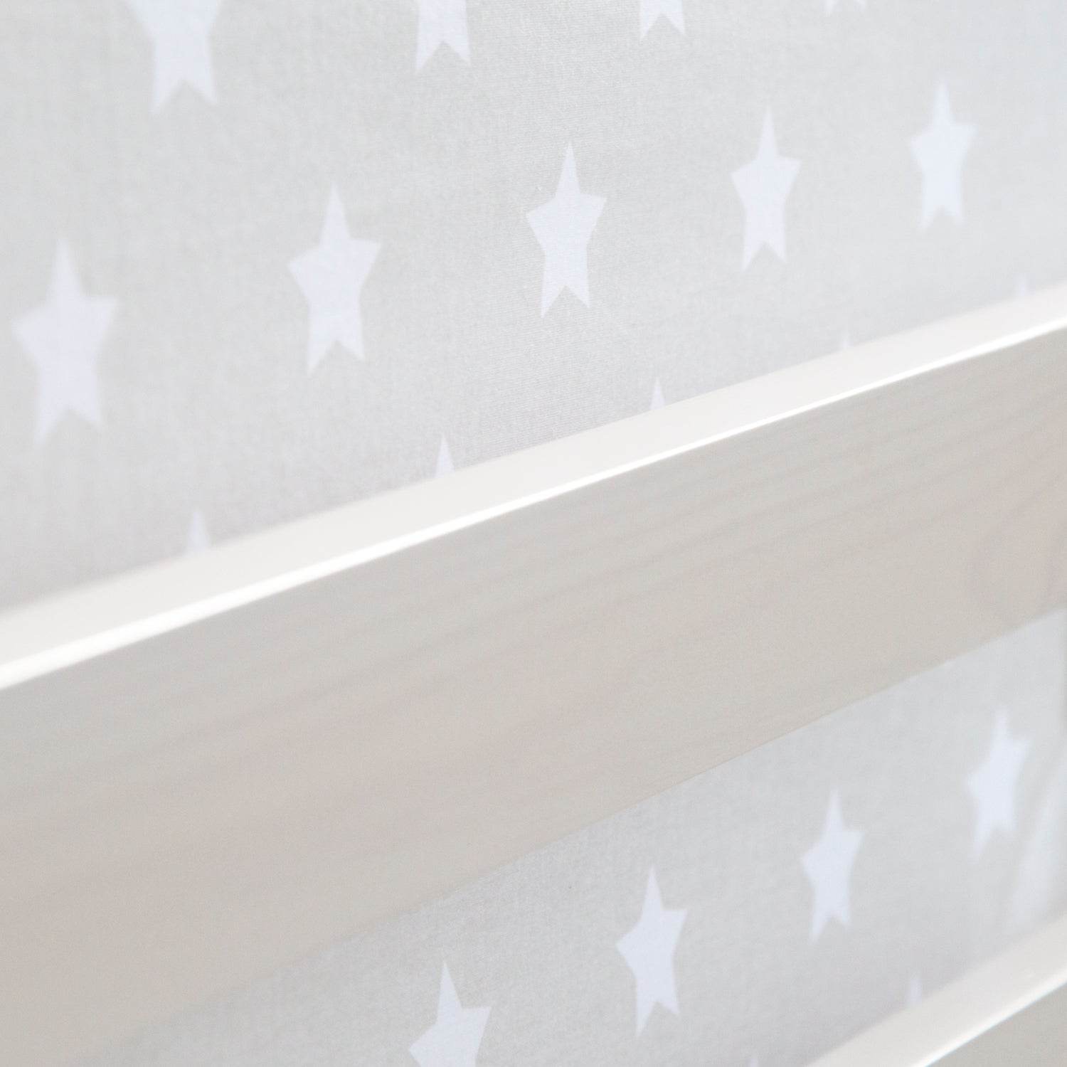 Hochbett mit Lattenrost 90x200 Rutsche Stockbett Weiss Kinderbett grau - Palo24