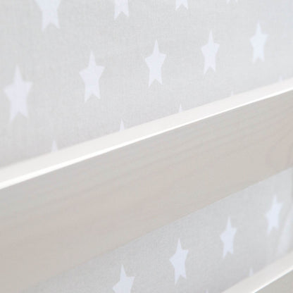 Hochbett mit Lattenrost 90x200 Rutsche Stockbett Weiss Kinderbett grau - Palo24