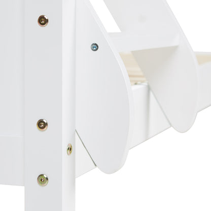 Etagenbett 90x200 und 140x200 Hochbett Weiss Holz mit Lattenrost 2 Matratzen