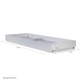 Bettkasten Holz Aufbewahrung mit Rollen Bett Schublade Weiss