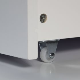 Bettkasten Holz Aufbewahrung mit Rollen Bett Schublade Weiss