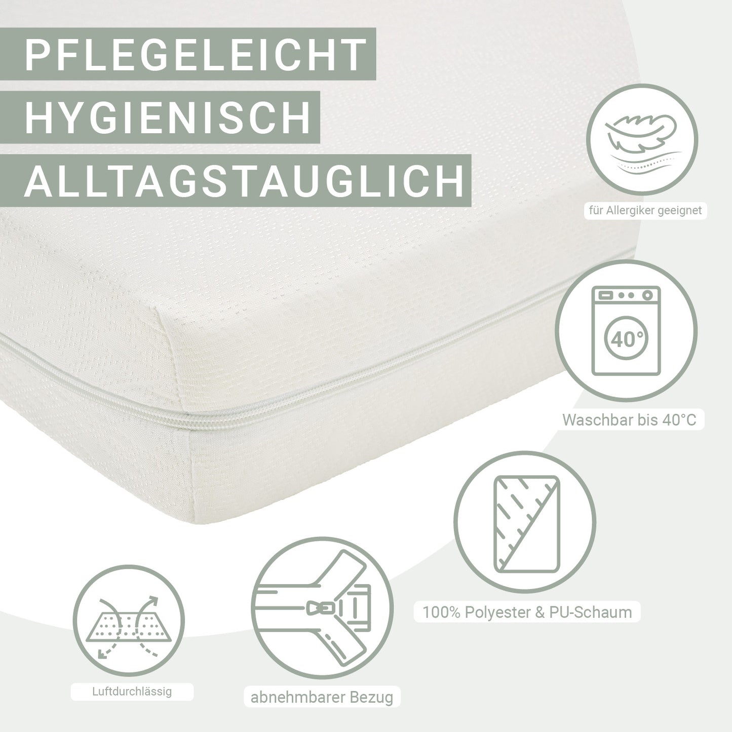 Hochbett Kinder 90x200 cm Weiss mit Vorhang in Blau | mit Lattenrost und Matratze