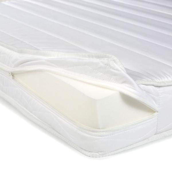 Hochbett Spielbett Kinderbett 90x200 cm Lattenrost Matratze Leiter Rutsche Weiß Grau Holz Massiv - Palo24